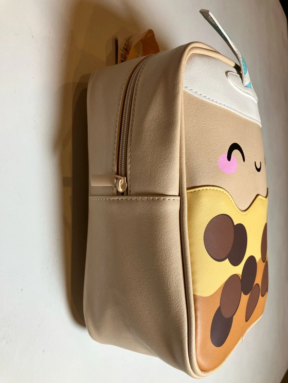 Cute Boba Drink Backpack with Happy Face